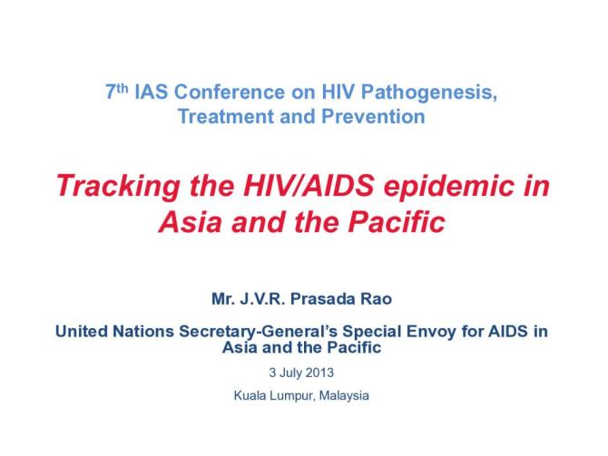 Tracking the HIV/AIDS Epidemic in Asia and the Pacific