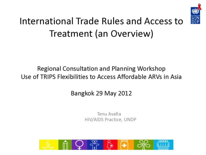 International Trade Rules and Access to Treatment (An Overview)