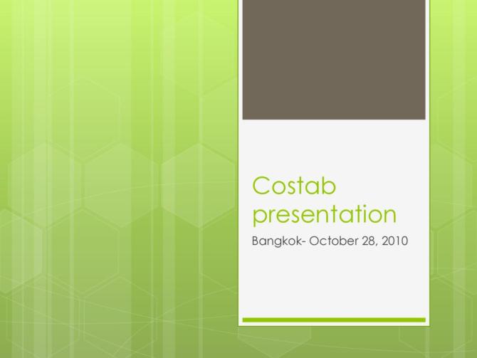 ASAP HIV/AIDS Costing Model: Costab Presentation