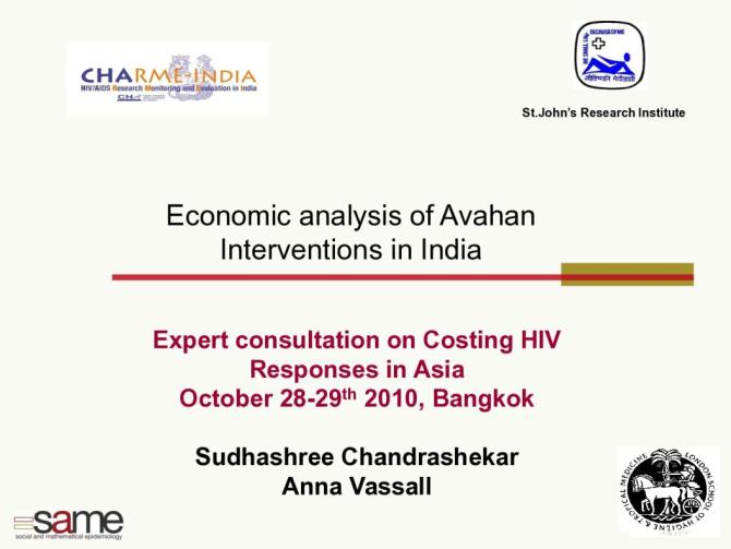 Economic Analysis of Avahan Interventions in India