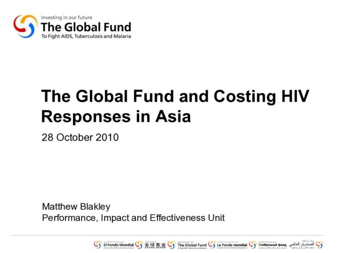 The Global Fund and Costing HIV Responses in Asia