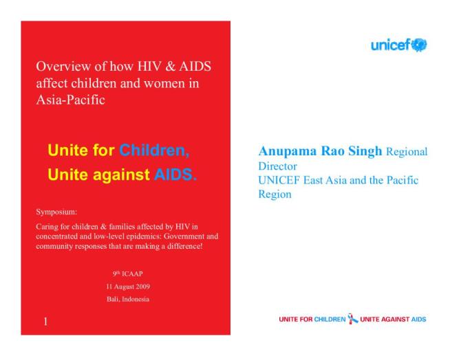 Overview of How HIV And AIDS Affect Children and Women in Asia-Pacific