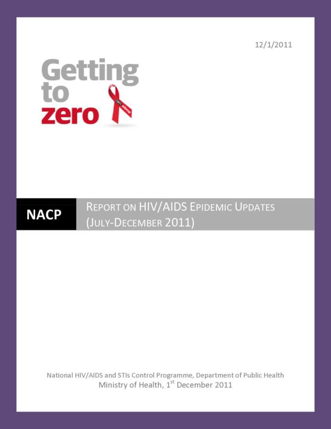Report on HIV/AIDS Epidemic Updates (July-December 2011)