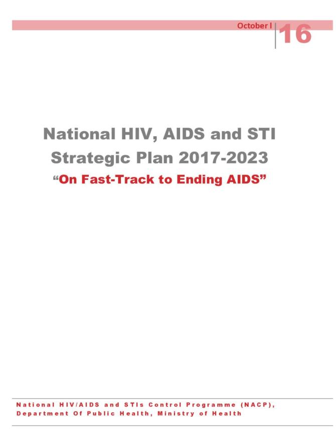 National HIV, AIDS and STI Strategic Plan (Bhutan) 2017-2023: On Fast-Track to Ending AIDS
