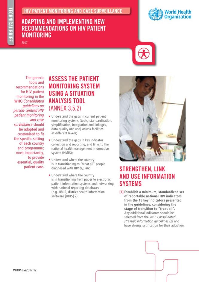 Adapting and Implementing New Recommendations on HIV Patient Monitoring: Technical Brief