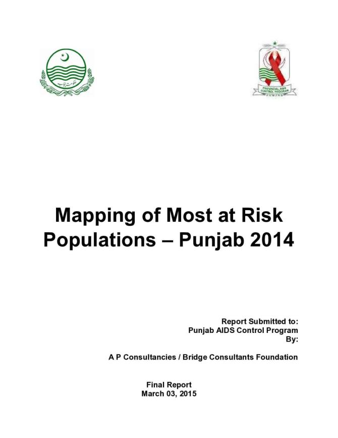 Mapping of Most at Risk Populations – Punjab 2014