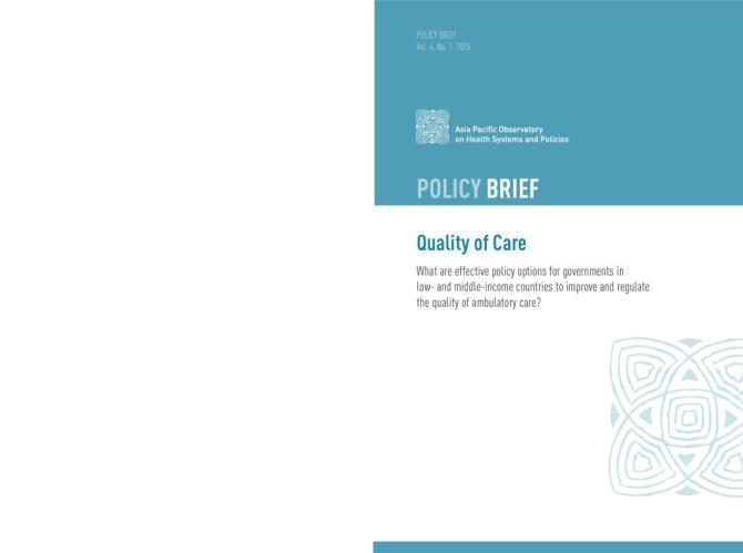 Policy Brief: Quality of Care