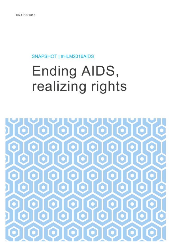 Ending AIDS, Realizing Rights #HLM2016AIDS
