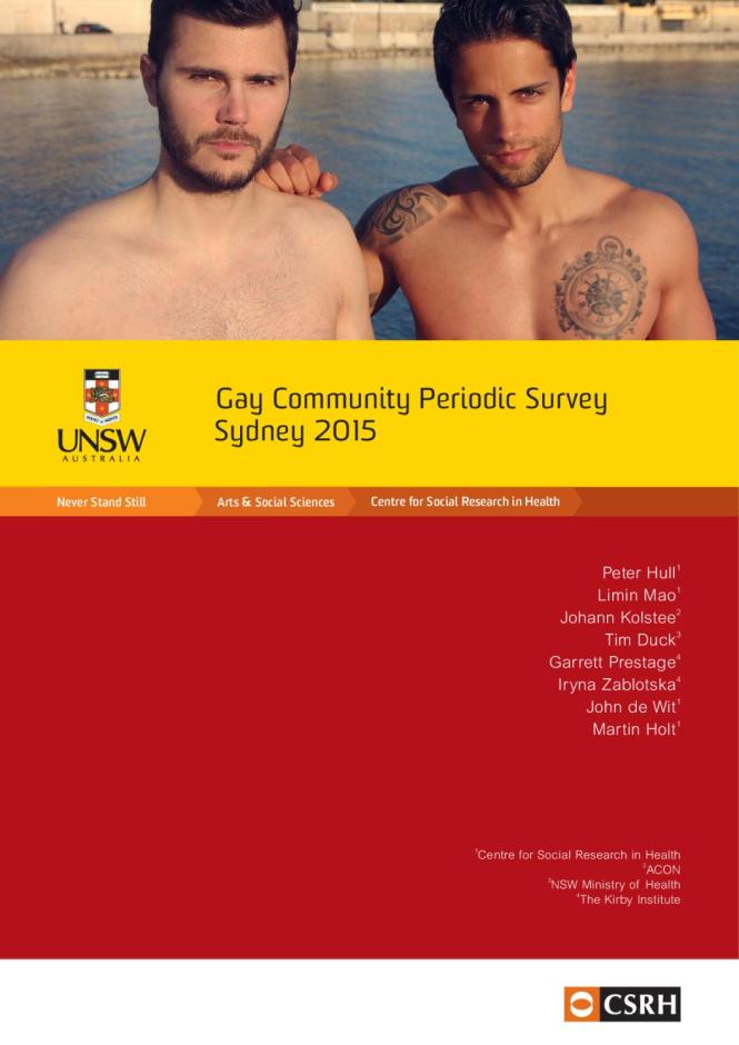 Gay Community Periodic Survey: Sydney 2015