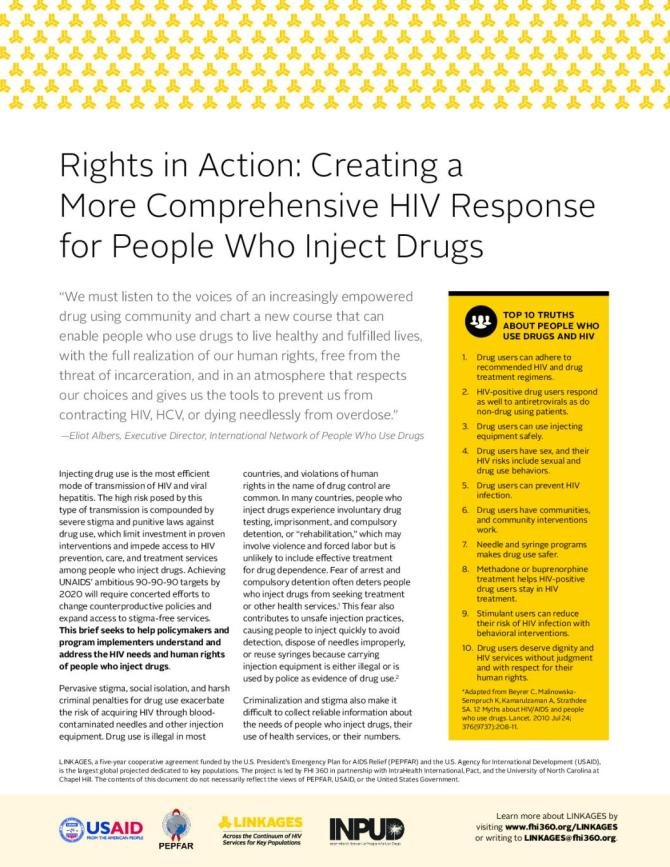Rights in Action: Creating a More Comprehensive HIV Response for People Who Inject Drugs