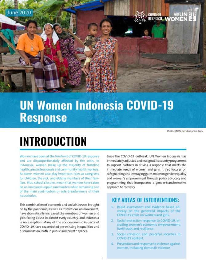 UN Women Indonesia COVID-19 Response. UN Women. (2020)