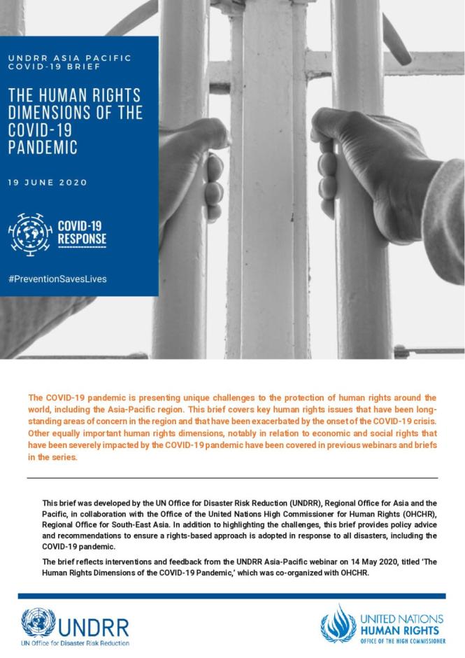 UNDRR Asia-Pacific COVID-19 Brief: The Human Rights Dimensions of the COVID-19 Pandemic
