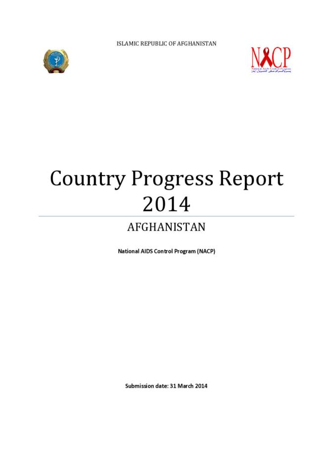 Afghanistan Global AIDS Response Progress Report 2014