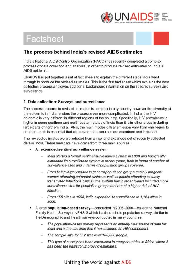 Factsheet: The Process behind India’s Revised AIDS Estimates