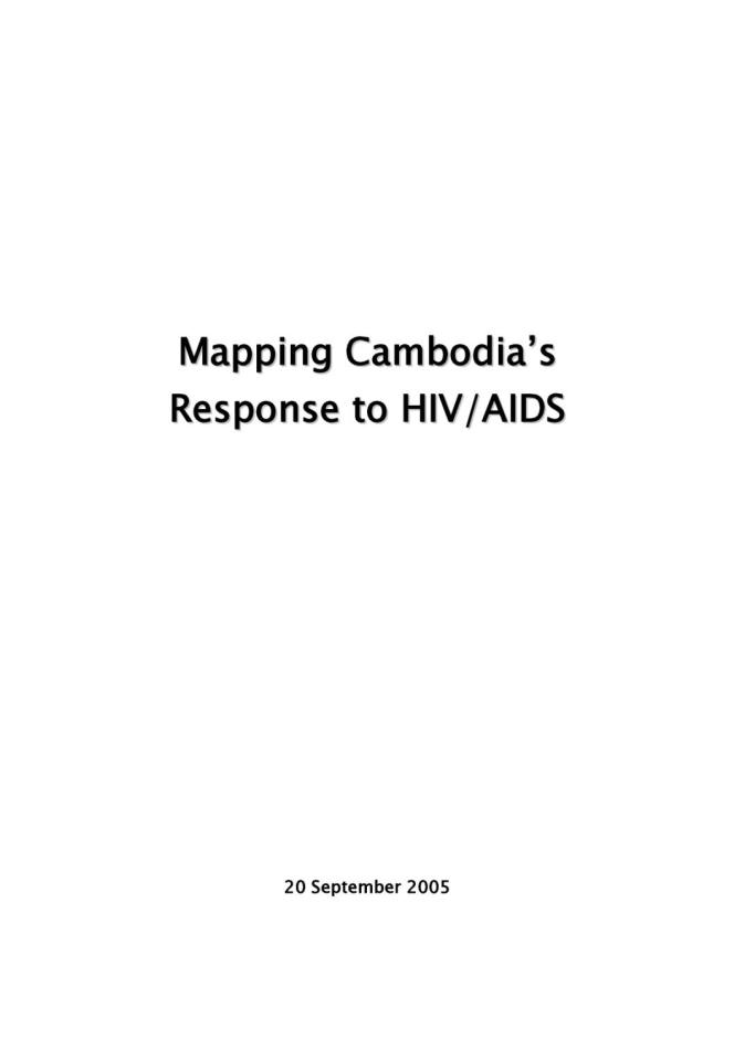 Mapping Cambodia's Response to HIV/AIDS