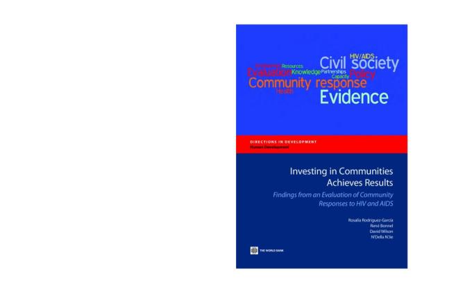 Investing in Communities Achieves Results: Findings from an Evaluation of Community Responses to HIV and AIDS