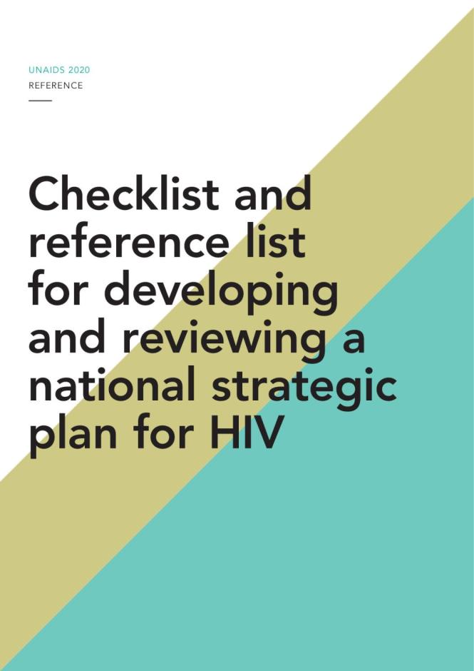Checklist and Reference List for Developing and Reviewing a National Strategic Plan for HIV