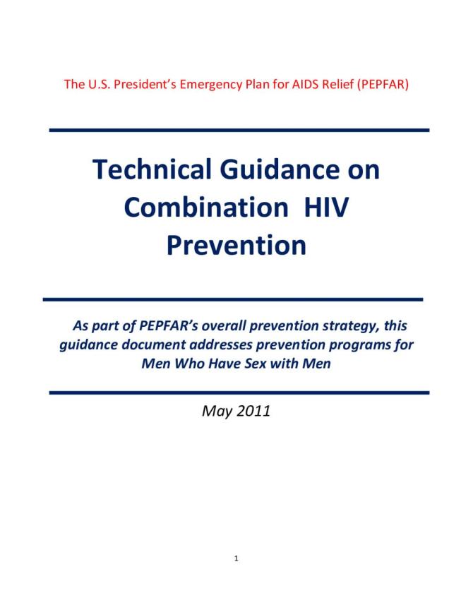 Technical Guidance on Combination HIV Prevention