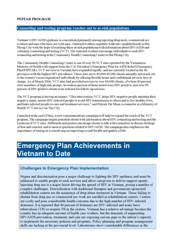 Counseling and Testing Program Reaches Out to at Risk Populations