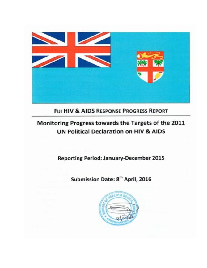 Fiji Islands Global AIDS Response Progress Report 2016