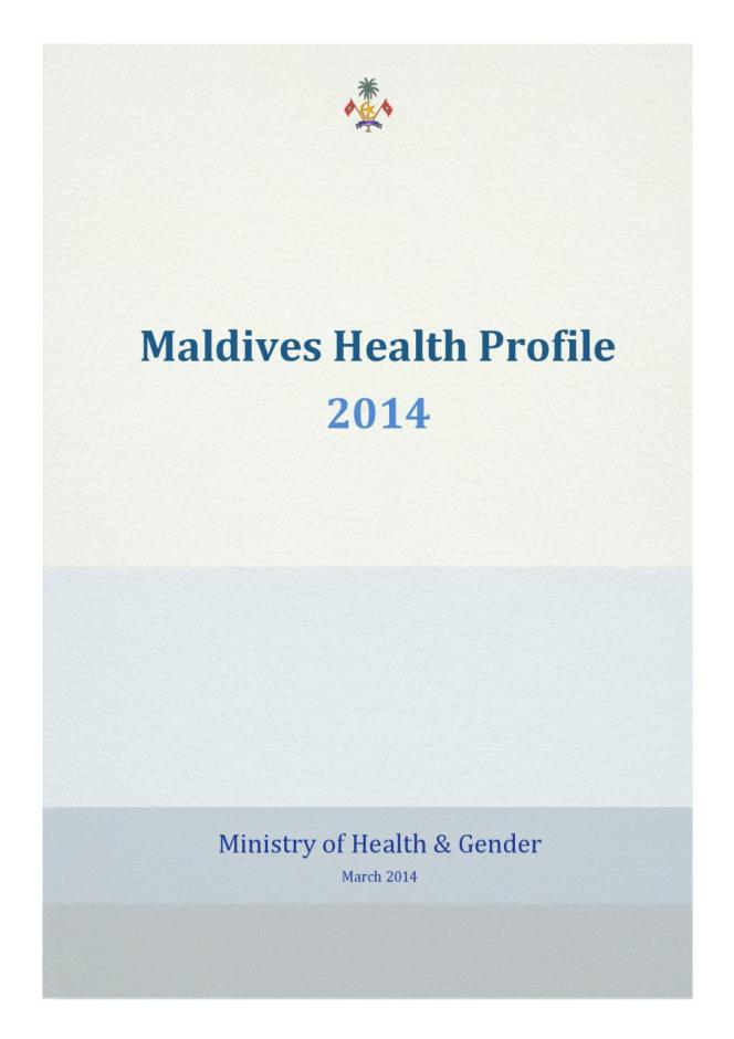 Maldives Health Profile 2014