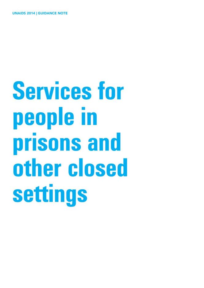 Guidance Note: Services for People in Prisons and Other Closed Settings