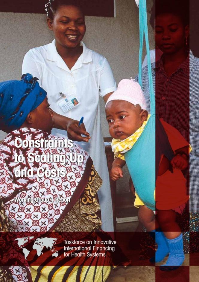 Constraints to Scaling Up and Costs - Working Group 1 Report