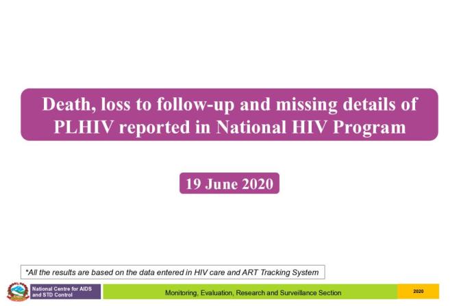 Death, Loss to Follow-up and Missing Details of PLHIV Reported in National HIV Program