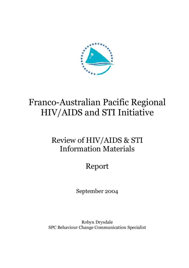 Franco-Australian Pacific Regional HIV/AIDS and STI Initiative: Review of HIV/AIDS & STI Information