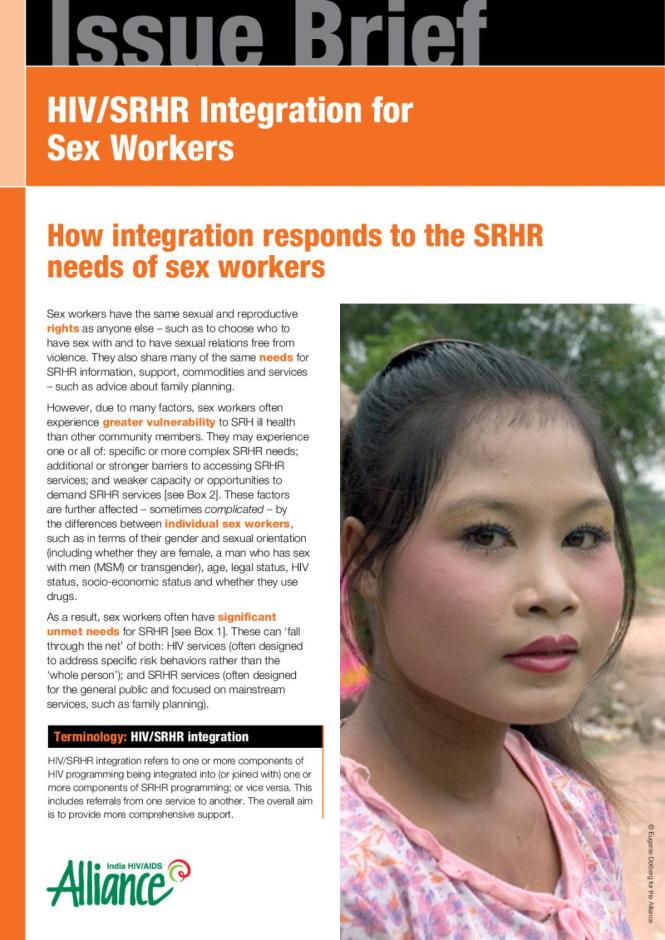 Issue Brief: HIV/SRHR Integration for Sex Workers