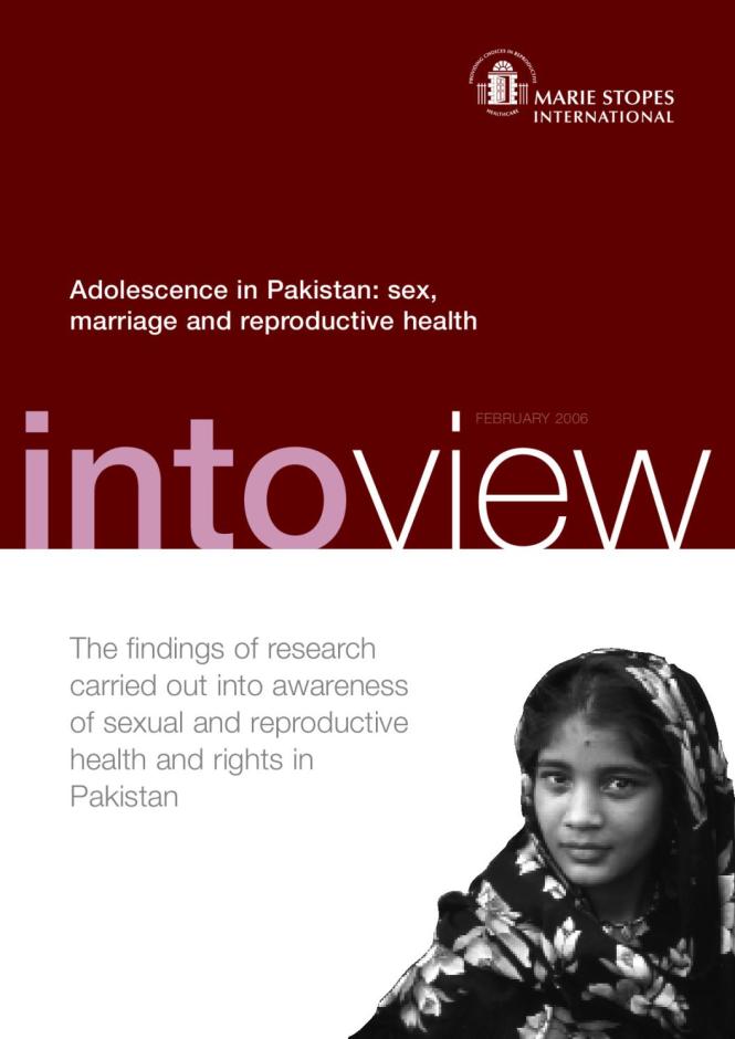 Adolescence in Pakistan: sex, marriage and reproductive health