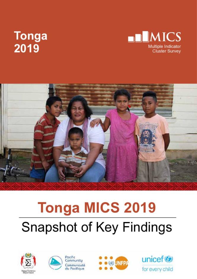 Tonga MICS 2019 Snapshot of Key Findings