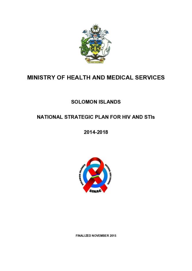 Solomon Islands: National Strategic Plan for HIV and STIs 2014-2018