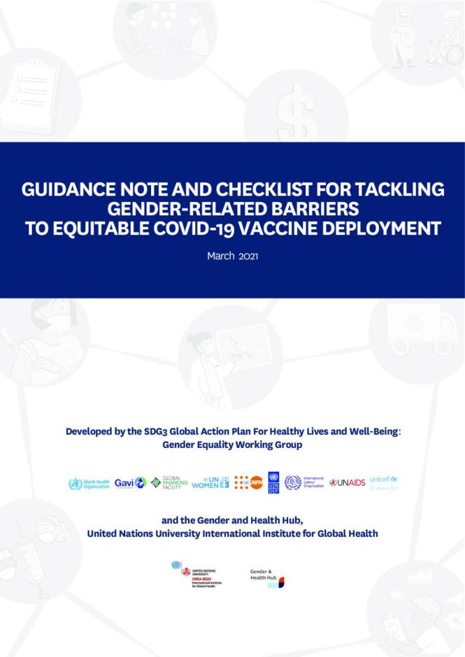 Guidance Note and Checklist for Tackling Gender-Related Barriers to Equitable COVID-19 Vaccine Deployment