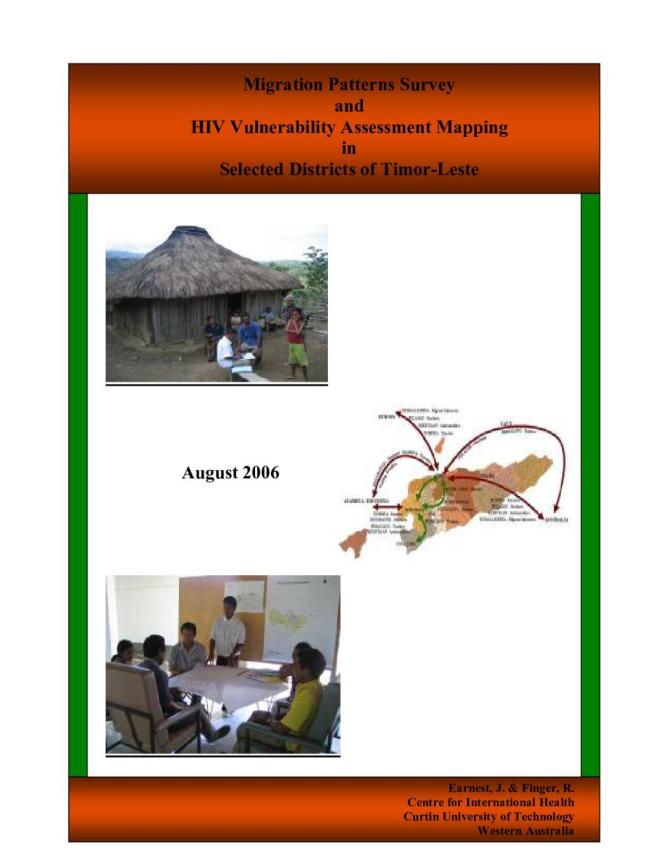 Migration Patterns Survey and HIV Vulnerability Assessment Mapping in Selected Districts of Timor-Leste