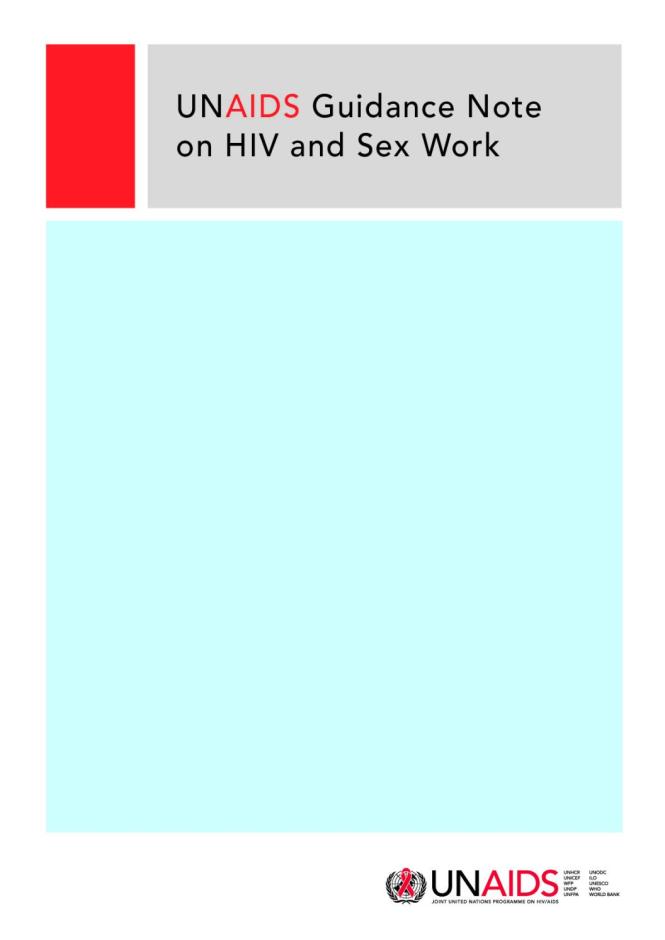 UNAIDS Guidance Note on HIV and Sex Work