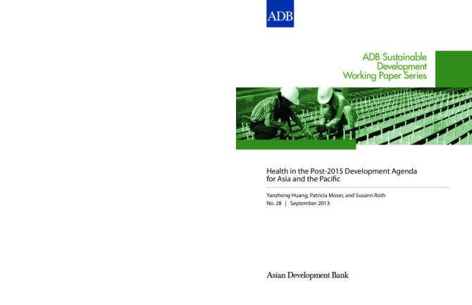 Health in the Post-2015 Development Agenda for Asia and the Pacific