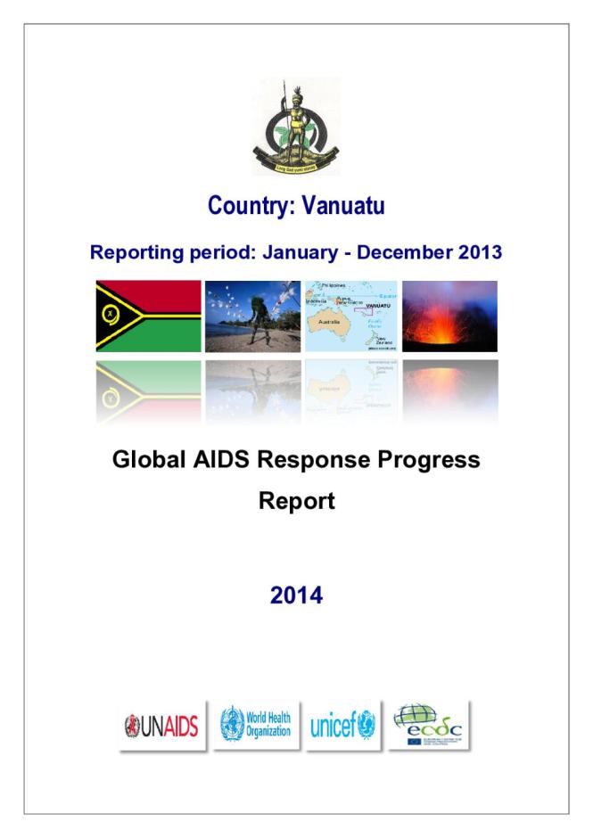 Vanuatu AIDS Response Progress Report 2014