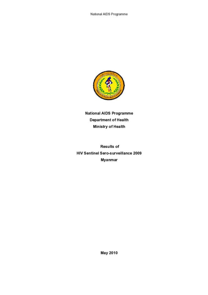 Myanmar: Results of HIV Sentinel Sero-surveillance 2009