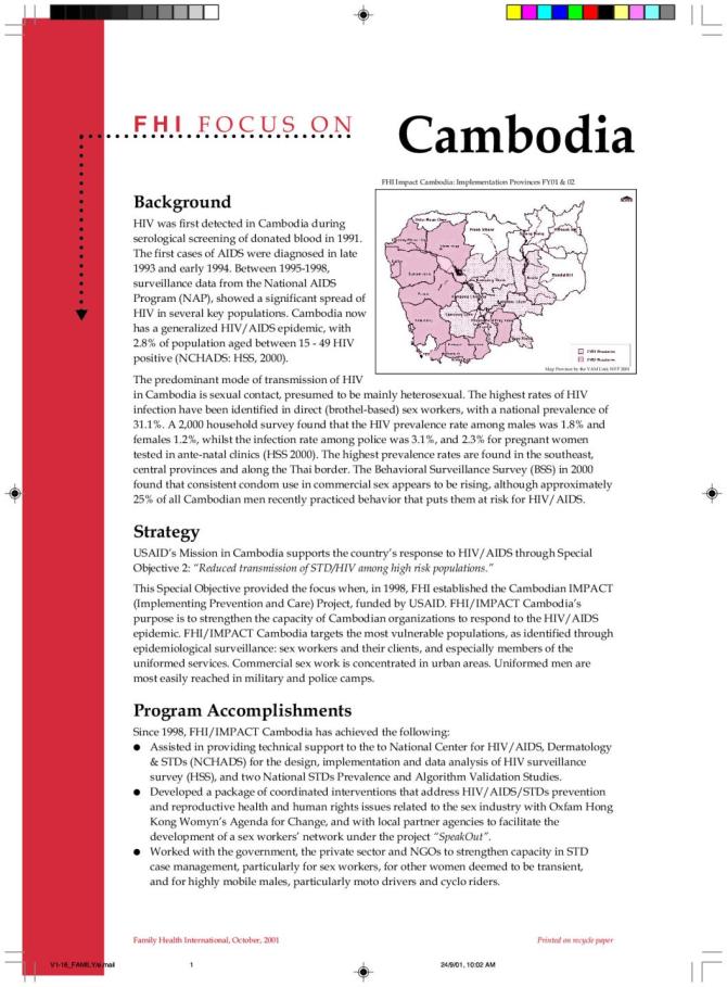 FHI Focus on Cambodia