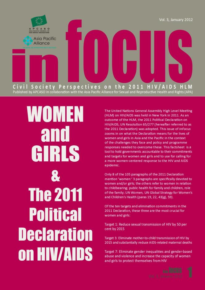 In Focus Volume 3: Women and Girls and the 2011 Political Declaration on HIV/AIDS