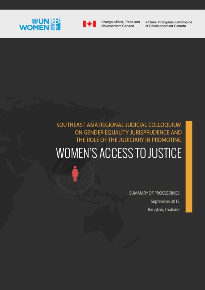 Southeast Asia Regional Judicial Colloquium on Gender Equality Jurisprudence and the Role of the Judicia