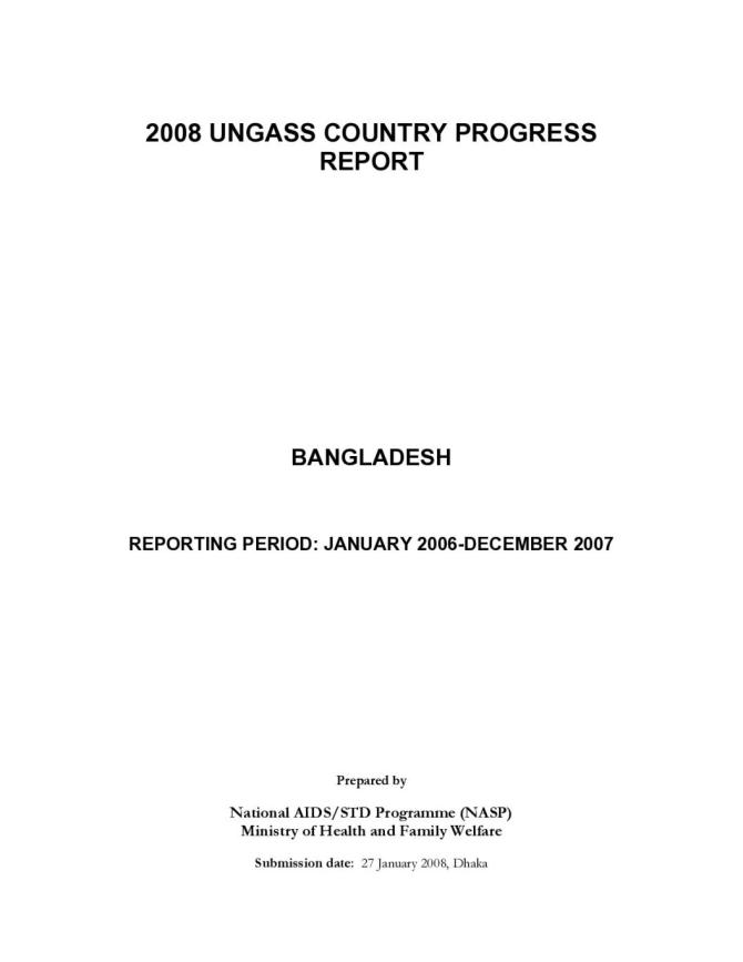 Mongolia: UNGASS 2008 Country Progress Report (January 2006-December 2007)