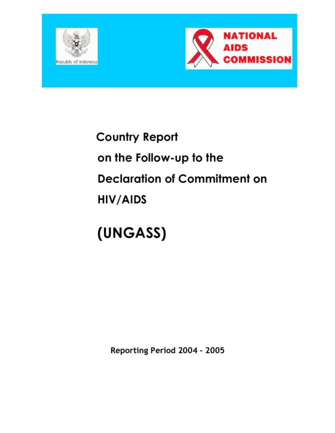 Indonesia: UNGASS 2006 Country Progress Report (2004-2005)