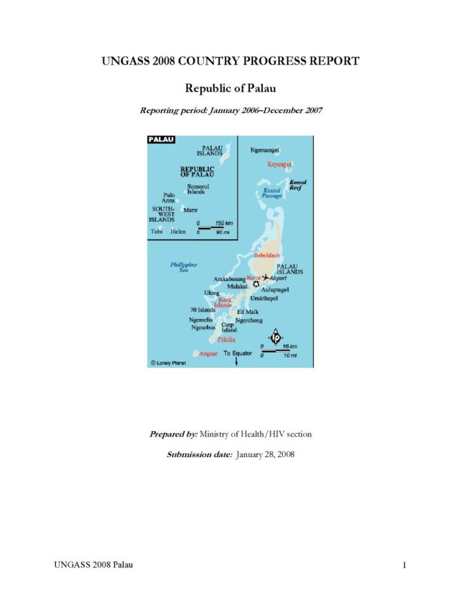 Palau: UNGASS 2008 Country Progress Report (January 2006-December 2007)