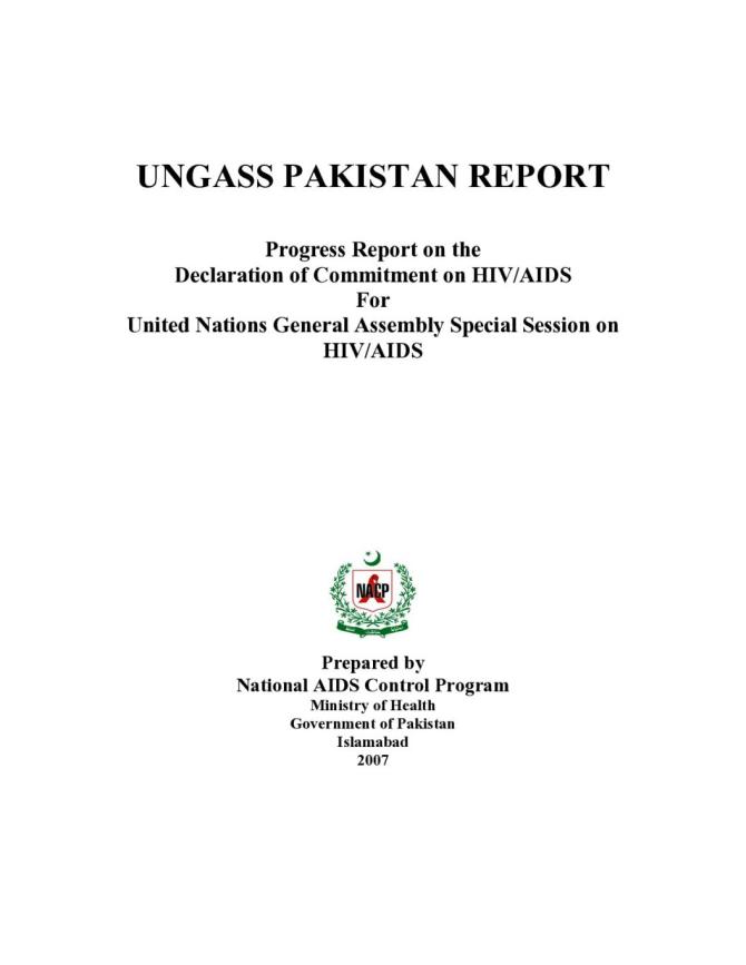 Pakistan: UNGASS Country Progress Report 2008