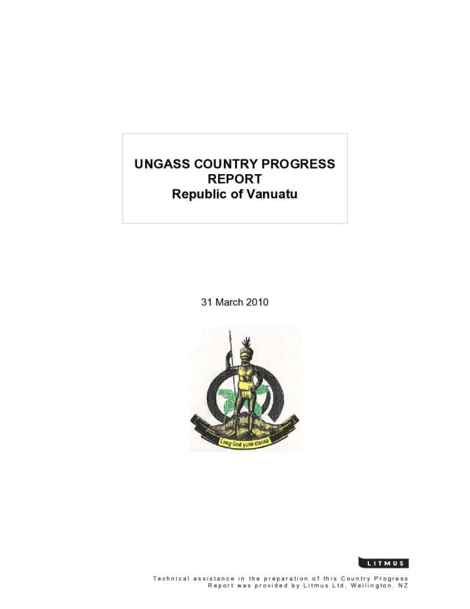 Vanuatu: UNGASS 2010 Country Progress Report (January 2008-December 2009)
