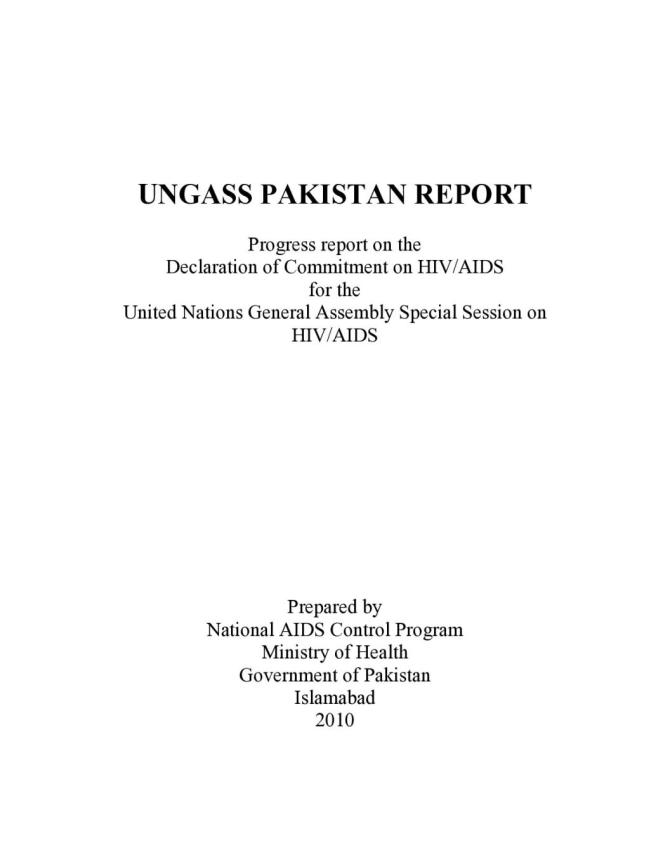 Pakistan: UNGASS Country Progress Report 2010