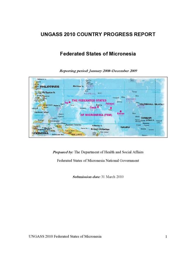 Federated States of Micronesia: UNGASS 2010 Country Progress Report (January 2008-December 2009)