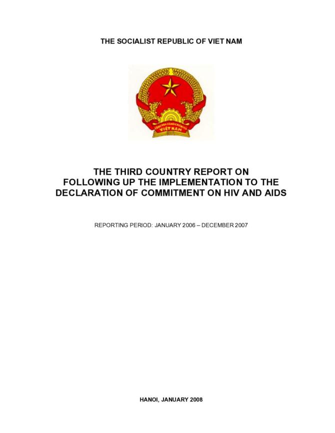 Viet Nam: UNGASS 2008 Country Progress Report (January 2006-December 2007)